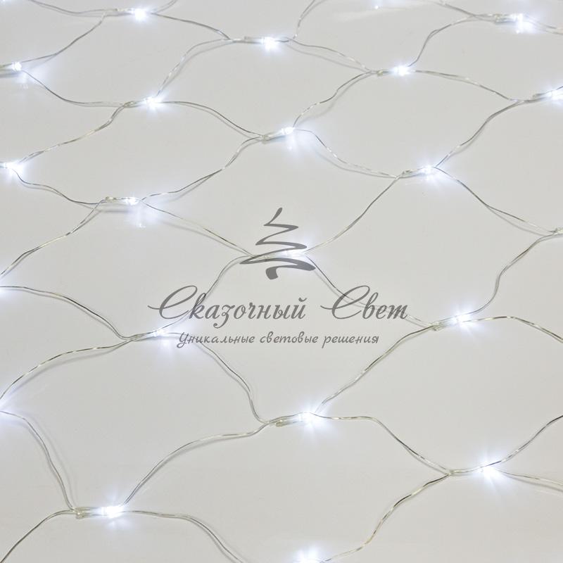 Гирлянда "Сеть" 1,8х1,5м, прозрачный ПВХ, 180 LED Белые - Image 7