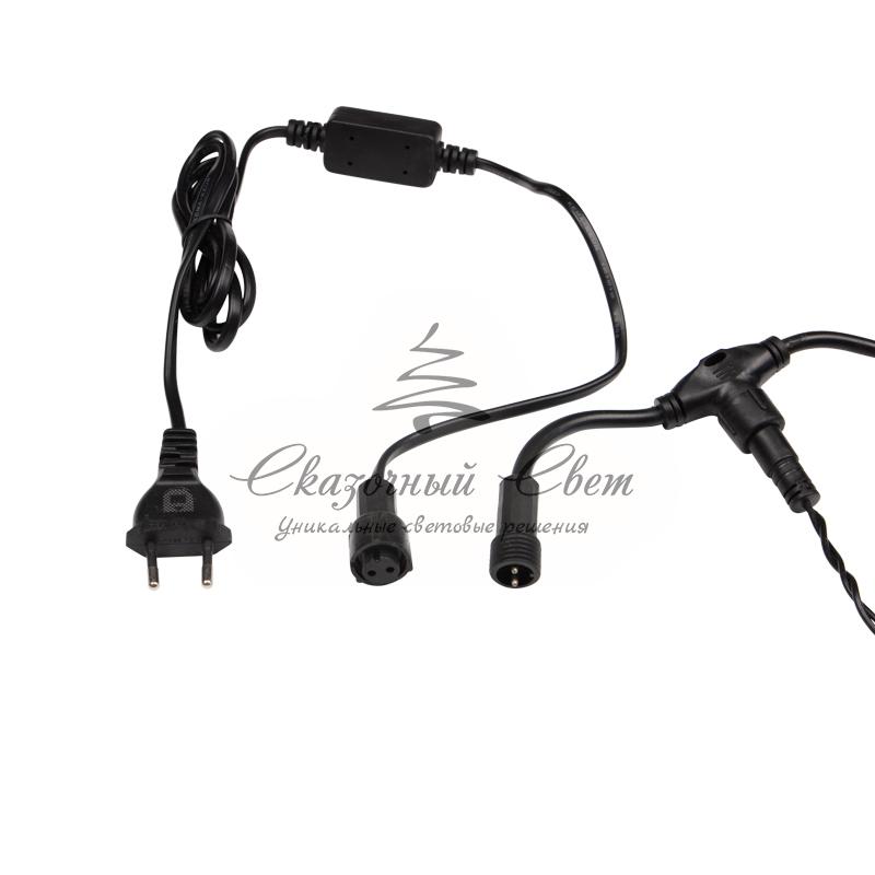 Гирлянда «Светодиодный дождь» 2х3 м, постоянное свечение, черный провод, 230 В, диоды синие, 760 LED - Image 7