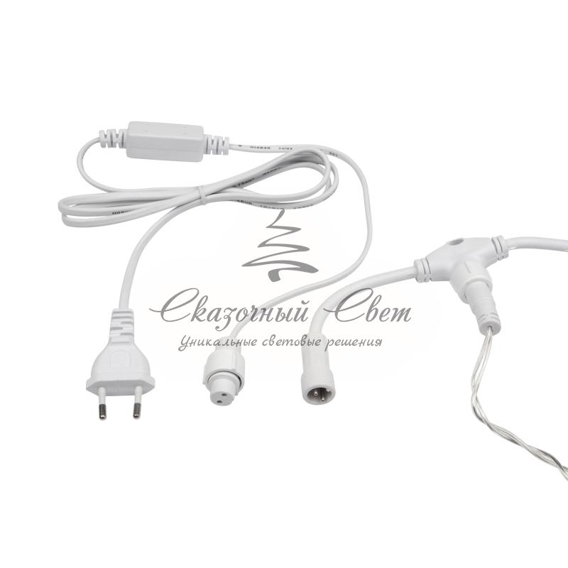 Гирлянда "Светодиодный Дождь" 2х1,5м, постоянное свечение, прозрачный провод, 230 В, диоды ЖЁЛТЫЕ - Image 7