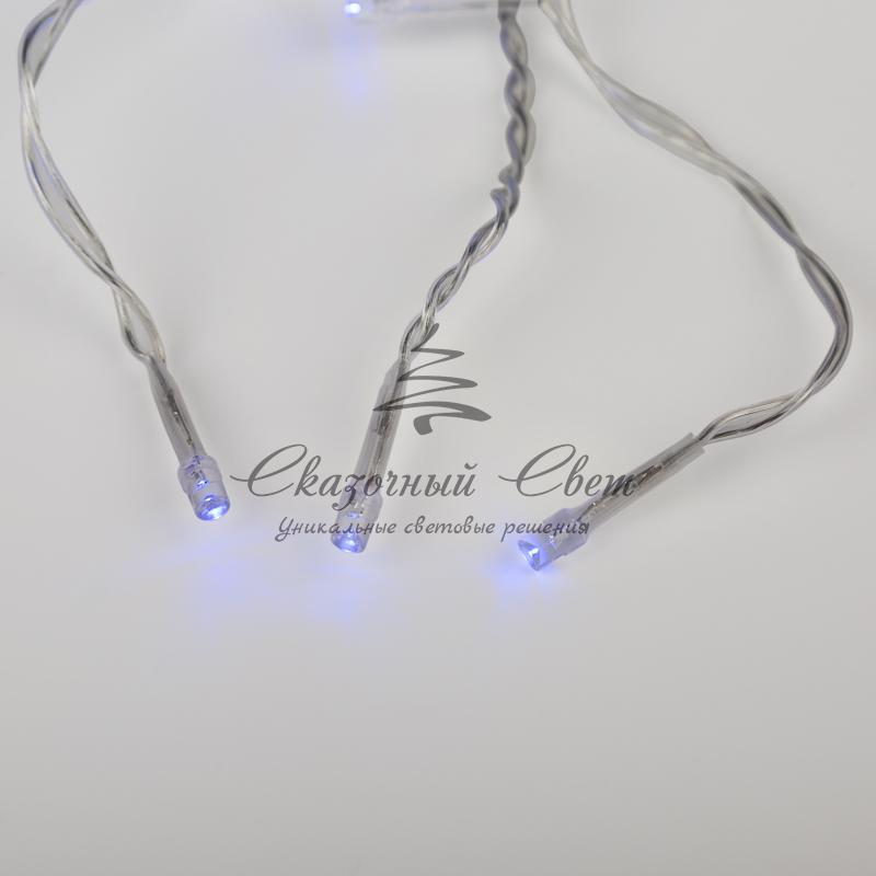 Гирлянда Айсикл (бахрома) светодиодный, 1,8 х 0,5 м, прозрачный провод, 230 В, диоды синие - Image 7