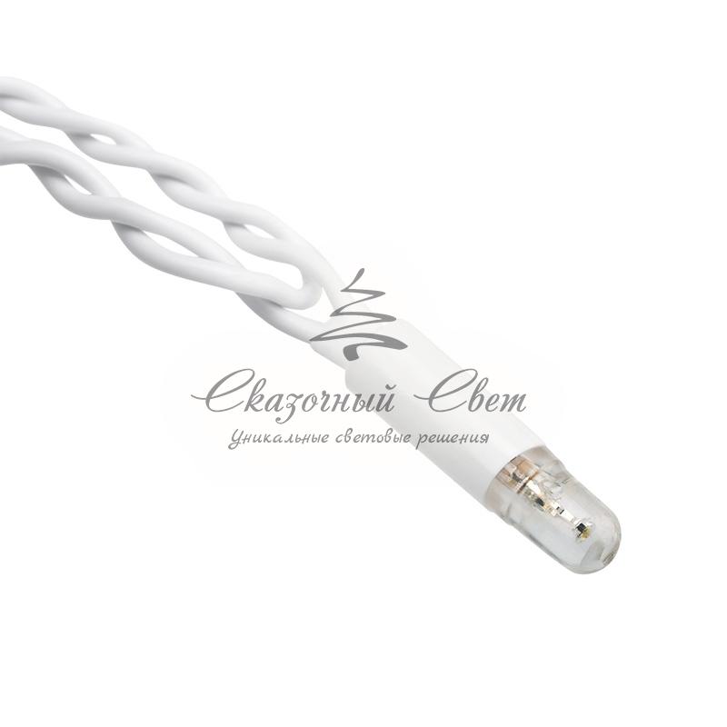 Гирлянда Айсикл (бахрома) светодиодный, 1,8 х 0,5 м, белый провод, 230 В, диоды белые, 48 LED - Image 7