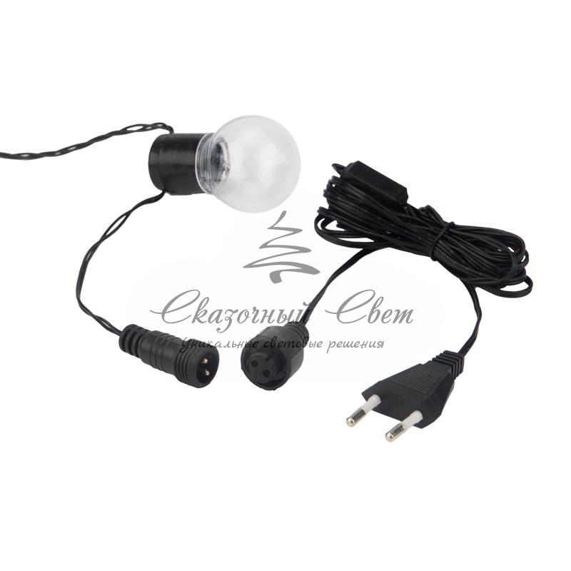 Лофт-гирлянда светодиодная 5 м, черный ПВХ, 20 LED, теплое белое свечение NEON-NIGHT - Image 7