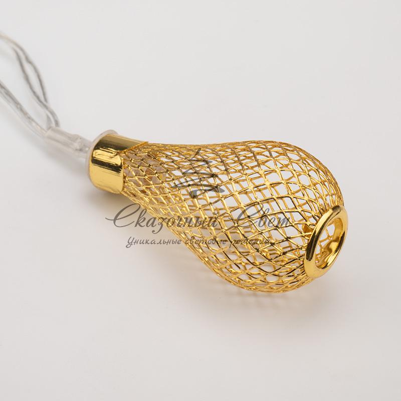 Гирлянда светодиодная "Восточные фонарики" 10 LED ЖЕЛТЫЕ 1,5 метра, прозрачный ПВХ, питание 2*АА - Image 7