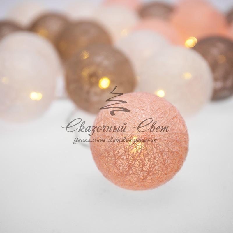 Тайские фонарики «Вельвет» 3,5 м, прозрачный ПВХ, 20 LED, теплый белый, питание 2 х АА (батарейки не в комплекте) - Image 7