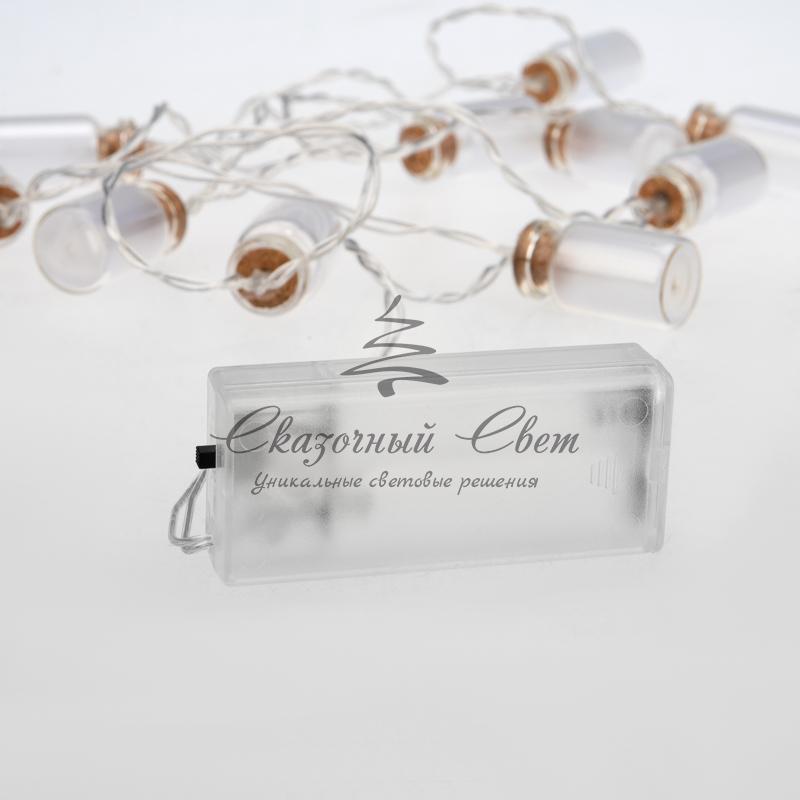 Гирлянда светодиодная «Баночки» 1.5 м, 10 LED, прозрачный ПВХ, цвет свечения теплый белый, 2 х АА (батарейки не в комплекте) NEON-NIGHT - Image 7