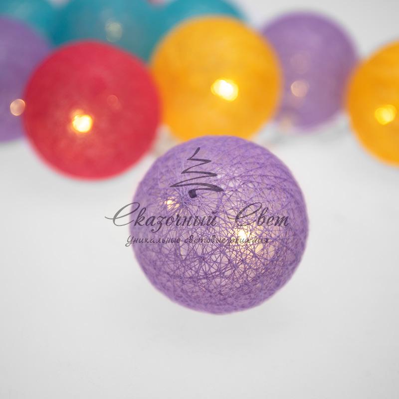 Тайские фонарики «Фейерверк» 1,5 м, прозрачный ПВХ, 10 LED, теплый белый, питание 2 х АА (батарейки не в комплекте) - Image 7