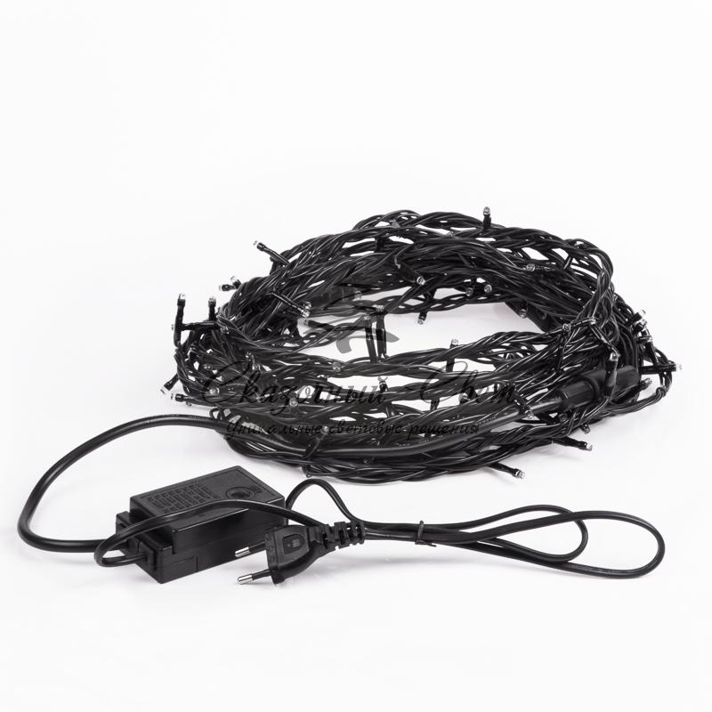 Гирлянда "Твинкл Лайт" 10 м, черный ПВХ, 100 диодов, цвет ТЕПЛЫЙ БЕЛЫЙ - Image 7