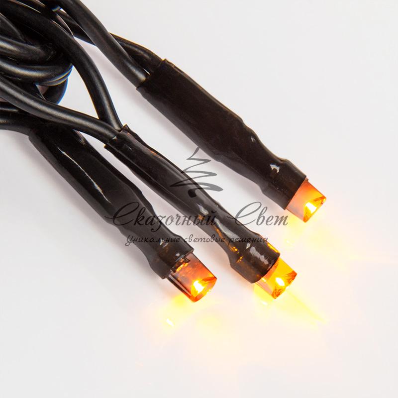 Гирлянда "Твинкл Лайт" 10 м, черный ПВХ, 100 диодов, цвет оранжевый - Image 7