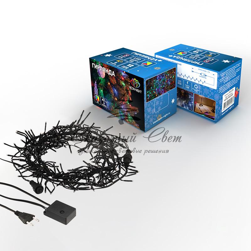 Гирлянда «Кластер LED» 3 м, темно-зеленый ПВХ IP20, 288 диодов, цвет мультиколор - Image 7