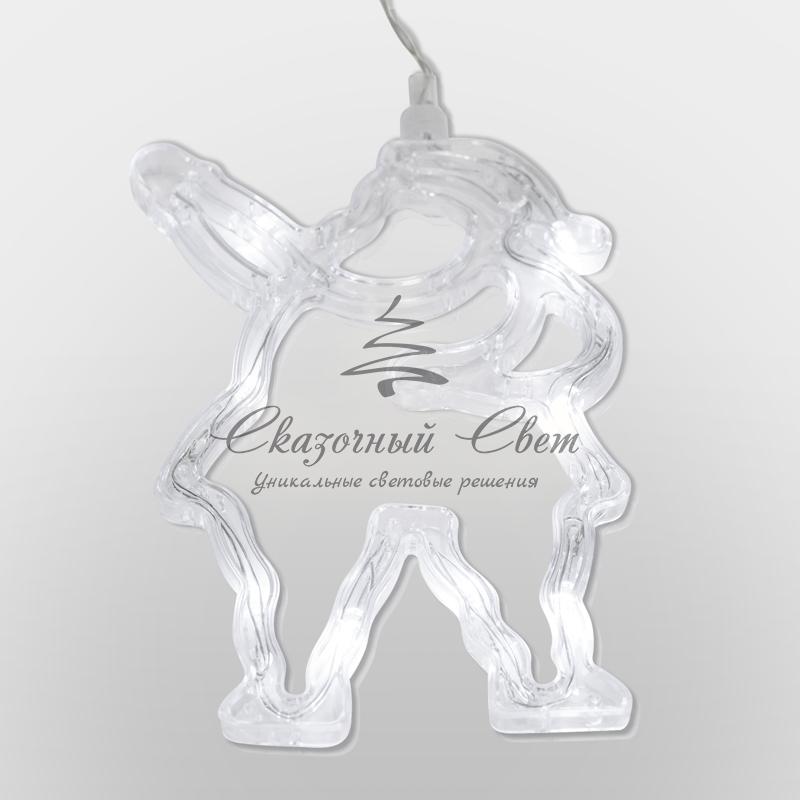 Фигура светодиодная "Санта Клаус" на присоске с подвесом, цвет белый - Image 7