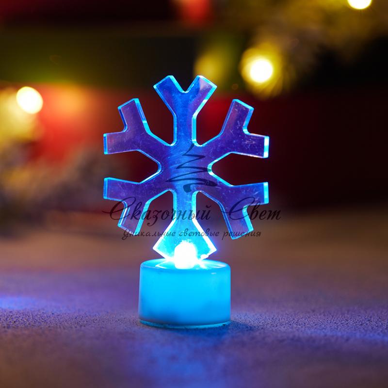 Фигура светодиодная на подставке "Снежинка", RGB - Image 7