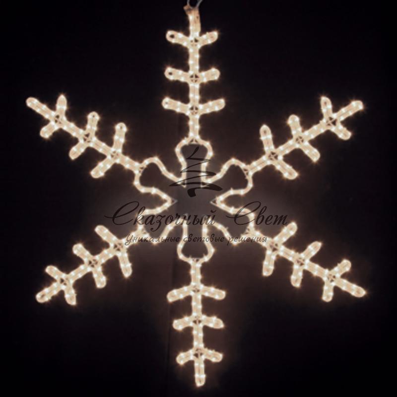 Фигура "Большая Снежинка" цвет ТЕПЛЫЙ БЕЛЫЙ, размер 95*95 см NEON-NIGHT - Image 7