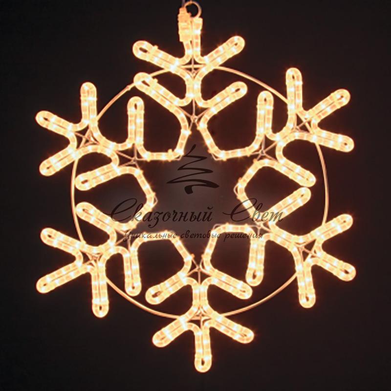 Фигура "Снежинка" цвет ТЕПЛЫЙ БЕЛЫЙ, размер 55*55 см NEON-NIGHT - Image 7