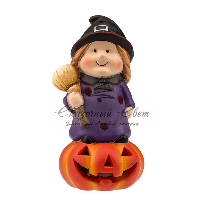 Керамическая фигурка «Ведьма на тыкве» 8х8х14.8 см - Image 7