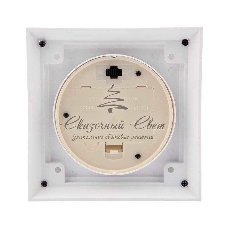 Декоративный фонарь с росой, белый корпус, размер 10,7х10,7х23,5 см, цвет теплый белый - Image 7