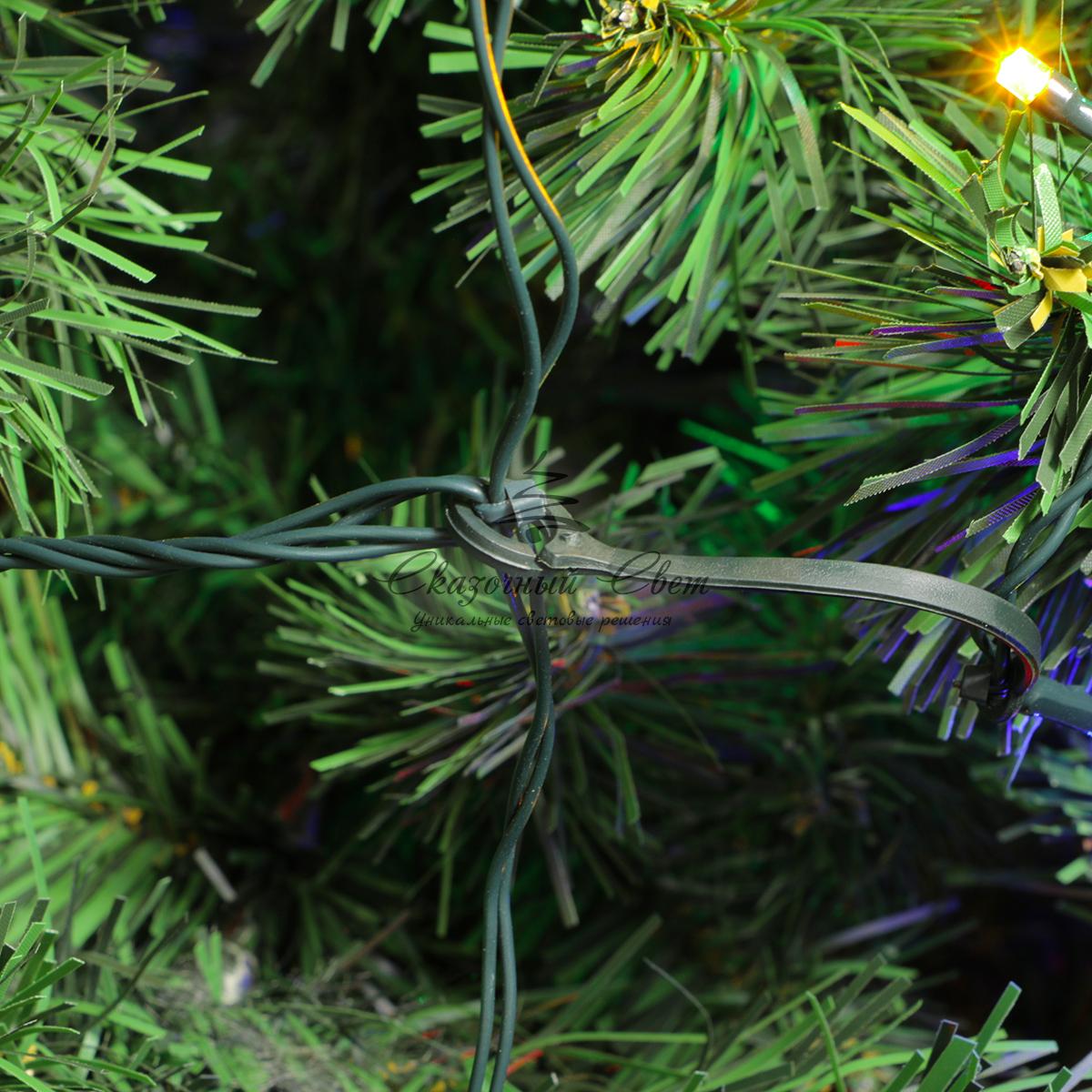 Светодиодная Гирлянда на Ëлку Высотой 2,1м Белая, 224 LED, Провод Зеленый ПВХ, IP20 - Image 6