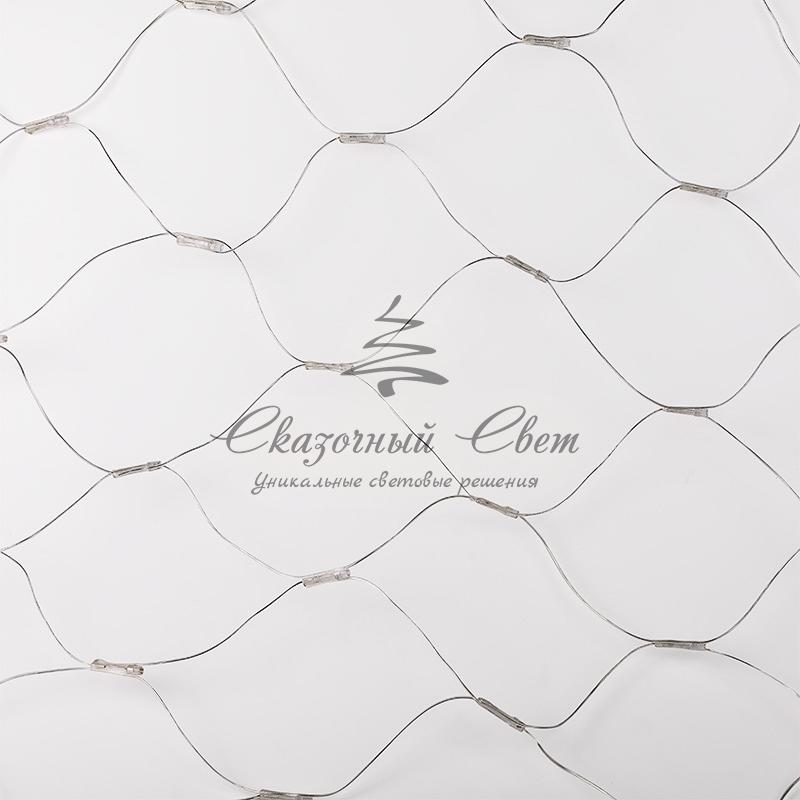 Гирлянда «Сеть» 1,5х1,5 м, прозрачный ПВХ, 96 LED теплый белый - Image 8