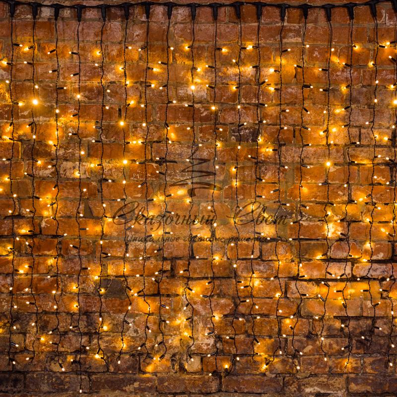 Гирлянда "Светодиодный Дождь" 2х3м, постоянное свечение, черный провод, 230 В, диоды ТЕПЛЫЙ БЕЛЫЙ - Image 8