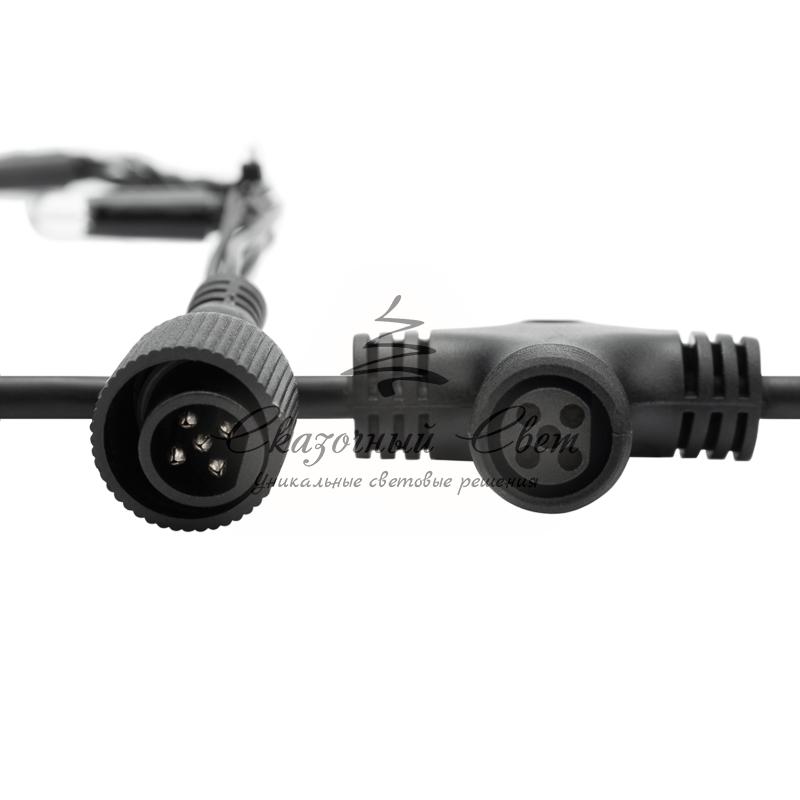 Гирлянда "Светодиодный Дождь" 2х6м, эффект водопада, черный провод, 230 В, диоды СИНИЕ - Image 8