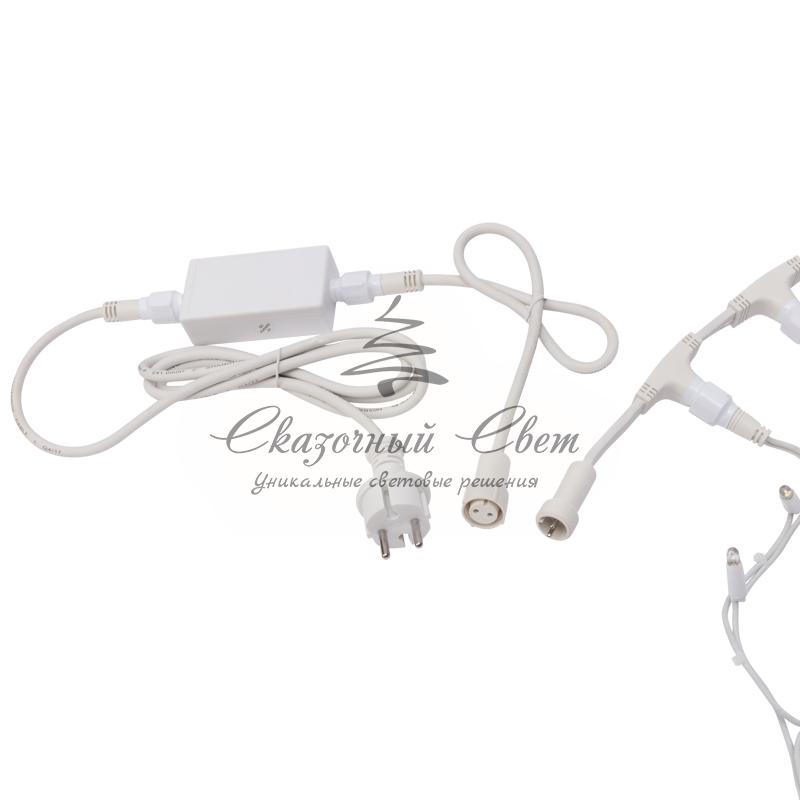 Гирлянда "Светодиодный Дождь" 2х3м, постоянное свечение, белый провод "КАУЧУК", 230 В, диоды КРАСНЫЕ - Image 8