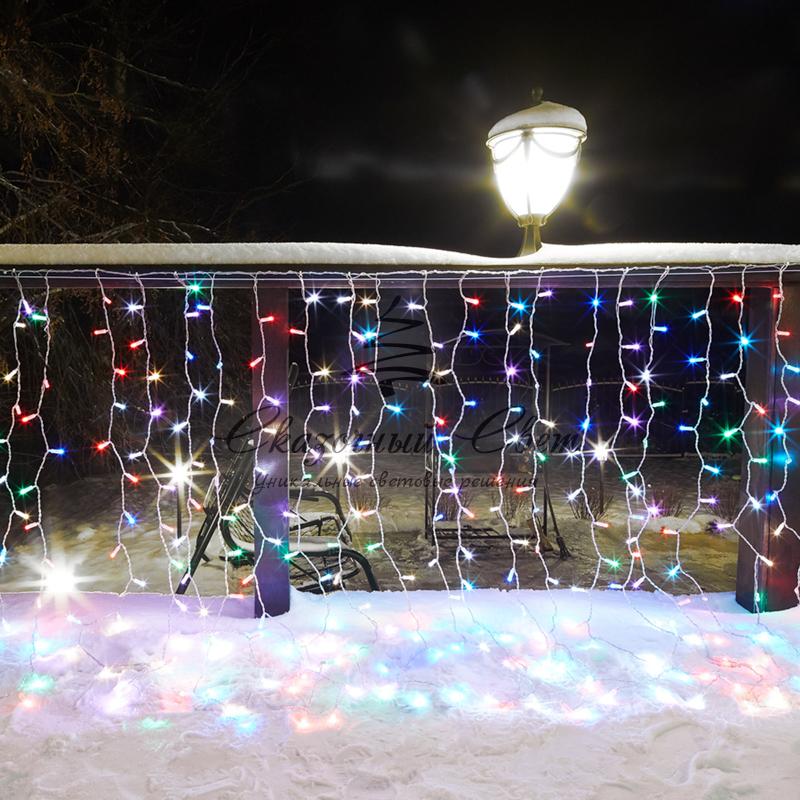 Гирлянда "Светодиодный Дождь" 2х1,5м, прозрачный провод, 230 В, диоды RGB, свечение с динамикой при приобретении контроллера 245-907 - Image 8