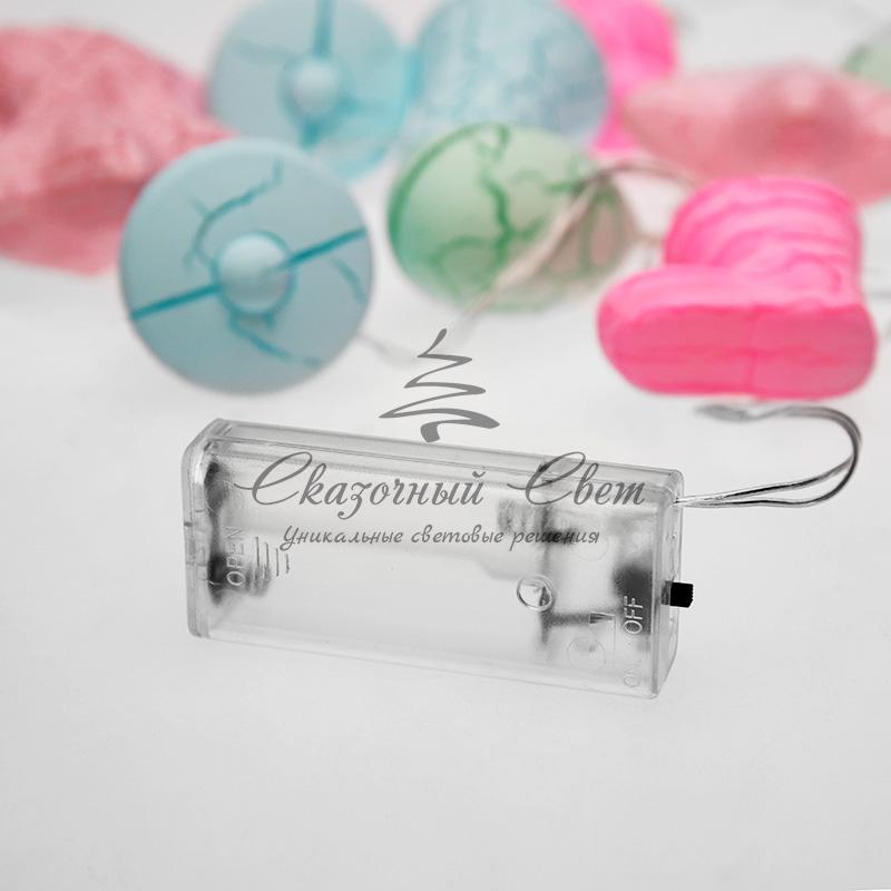 Гирлянда светодиодная «Новый год» 1,5 м, прозрачный ПВХ, 10 LED, теплый белый, питание 2 х АА (батарейки не в комплекте) - Image 8