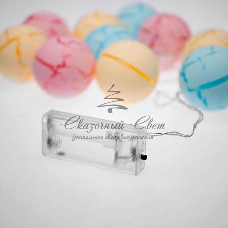 Гирлянда светодиодная «Карамельки» 1.5 м, прозрачный ПВХ, 10 LED, теплый белый, питание 2 х АА (батарейки не в комплекте) - Image 8