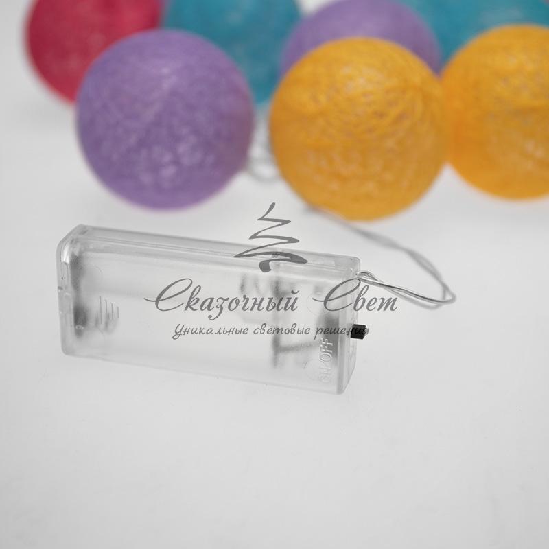 Тайские фонарики «Фейерверк» 1,5 м, прозрачный ПВХ, 10 LED, теплый белый, питание 2 х АА (батарейки не в комплекте) - Image 8