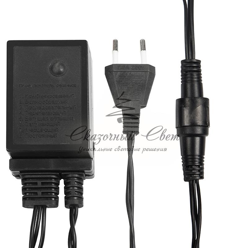 Гирлянда "Твинкл Лайт" 10 м, черный ПВХ, 100 диодов, цвет желтый - Image 8