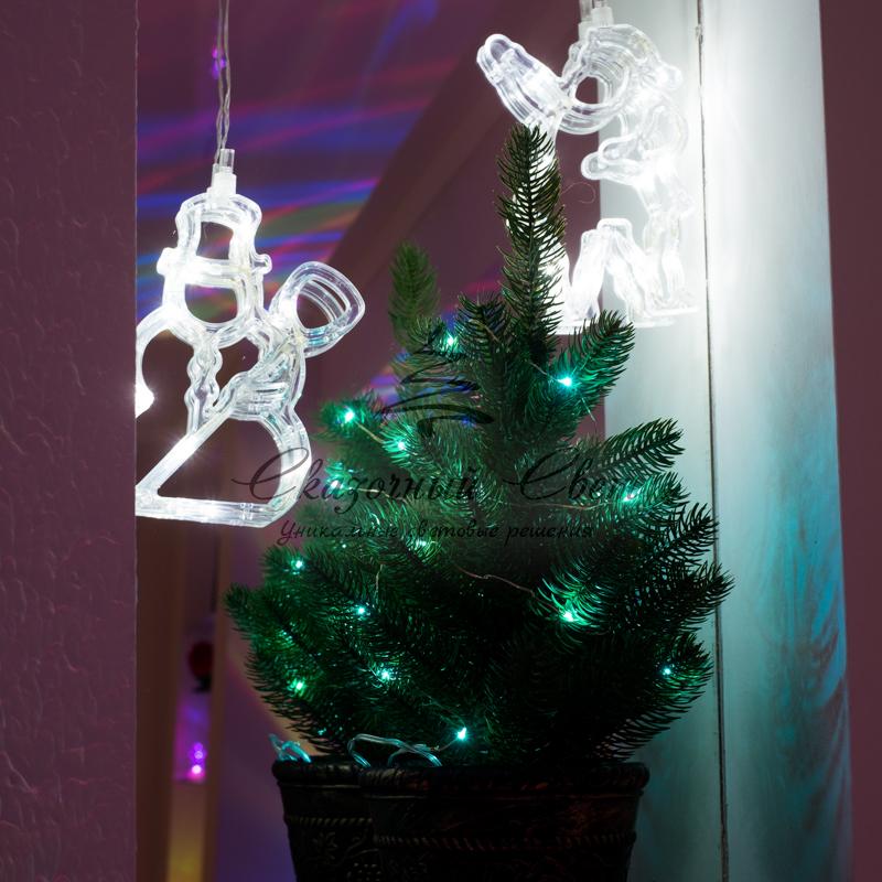 Фигура светодиодная "Санта Клаус" на присоске с подвесом, цвет белый - Image 8