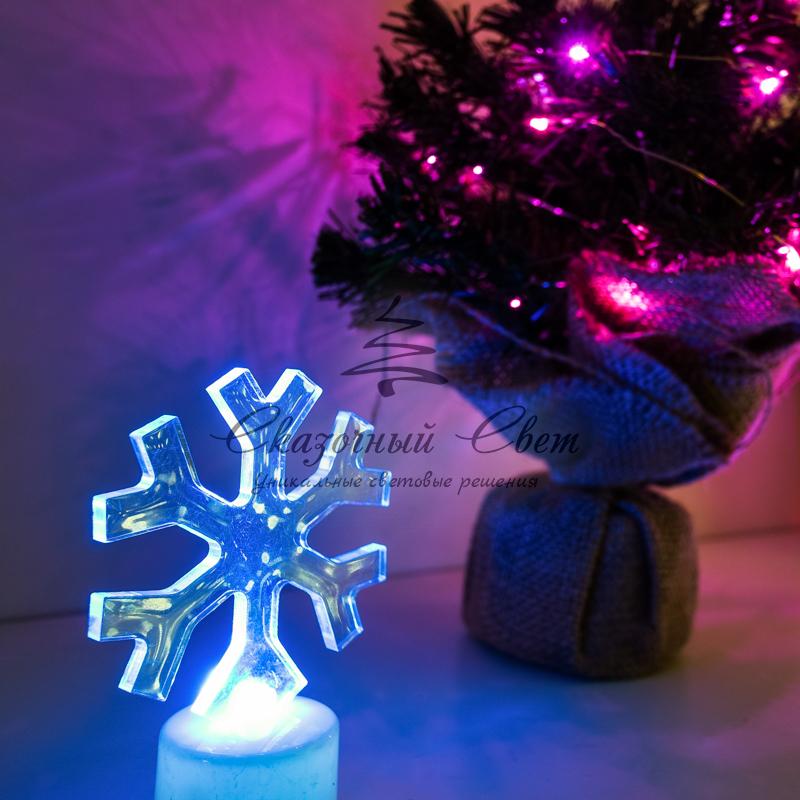 Фигура светодиодная на подставке "Снежинка", RGB - Image 8