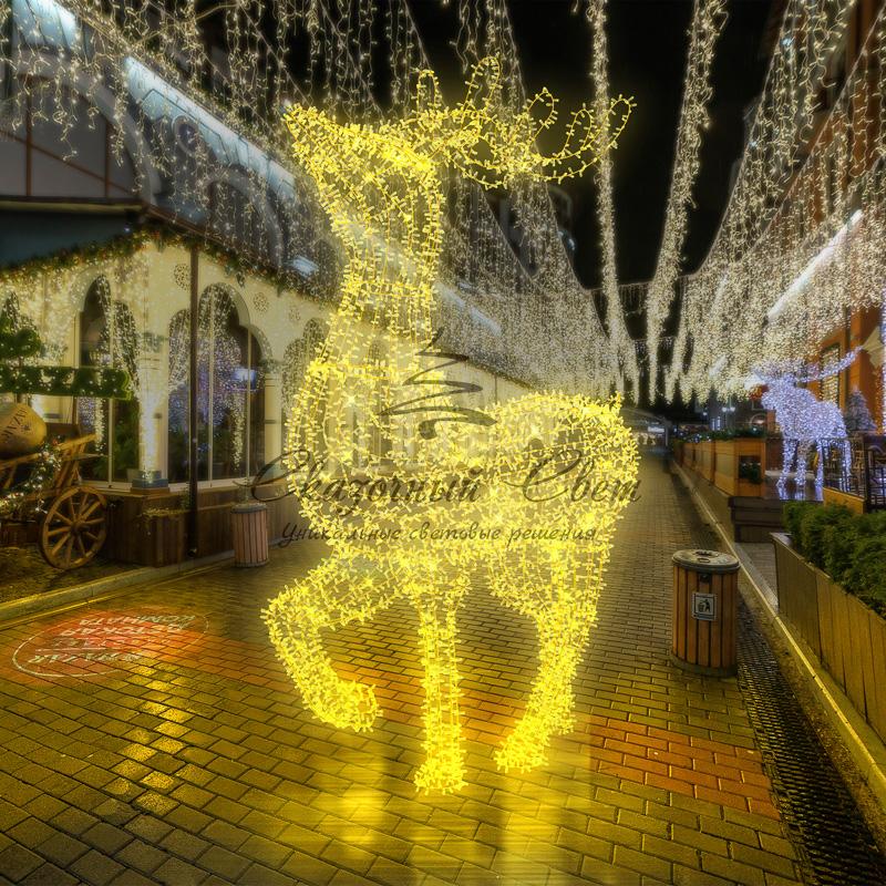 Фигура объемная «Северный олень» 300х200 см, 3000 LED, IP65, цвет свечения теплый белый NEON-NIGHT - Image 8