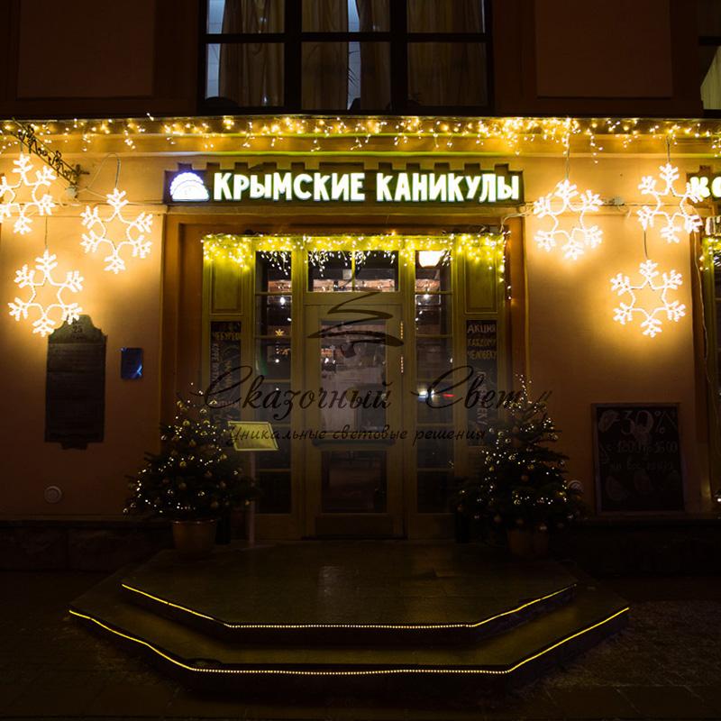 Фигура "Снежинка" цвет ТЕПЛЫЙ БЕЛЫЙ, размер 55*55 см NEON-NIGHT - Image 8