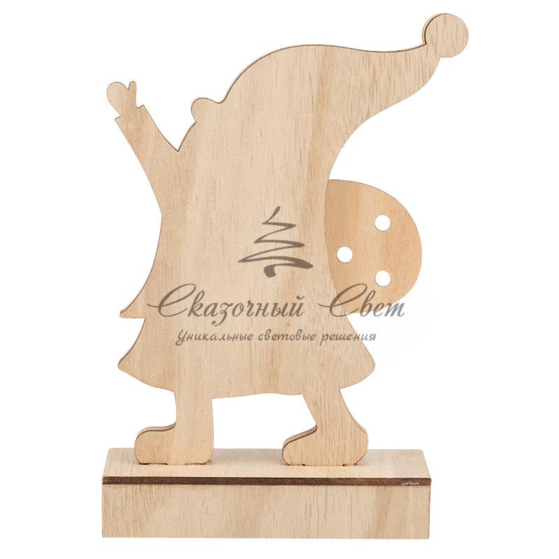 Деревянная фигурка с подсветкой «Дед Мороз» 18 см NEON-NIGHT - Image 8