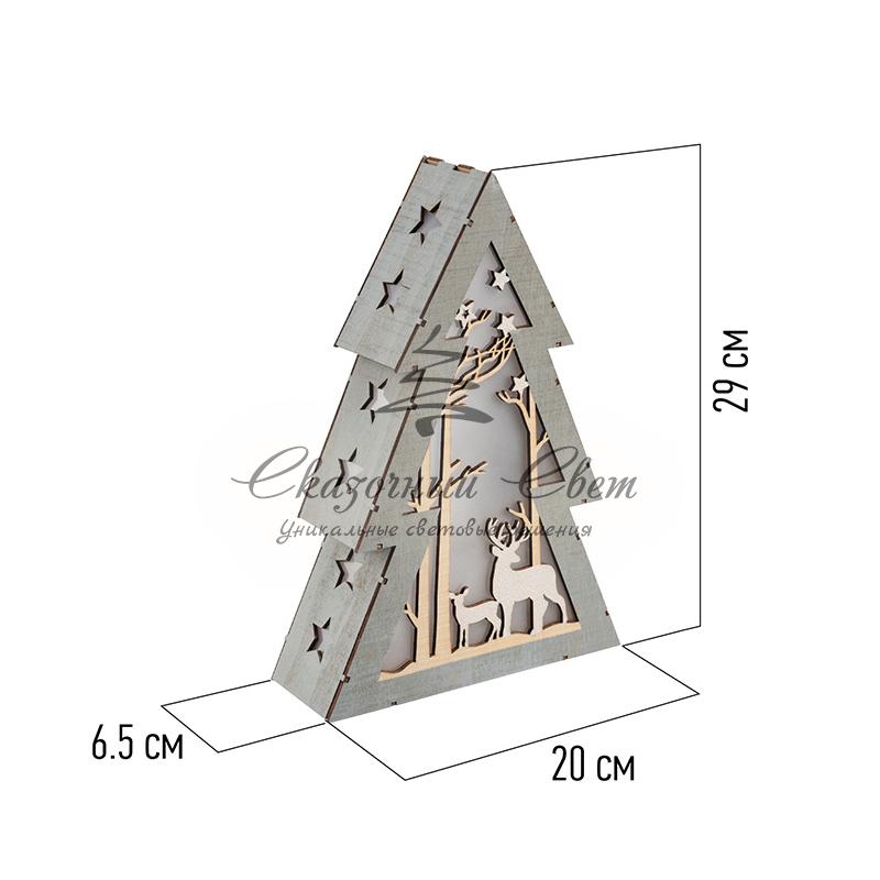 Деревянная фигурка с подсветкой «Елочка» 20х6,5х29 см - Image 8
