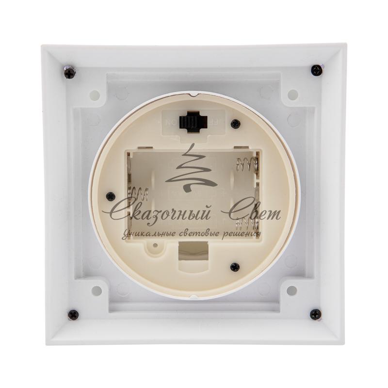 Декоративный фонарь с росой, белый корпус, размер 10,7х10,7х23,5 см, цвет теплый белый - Image 8