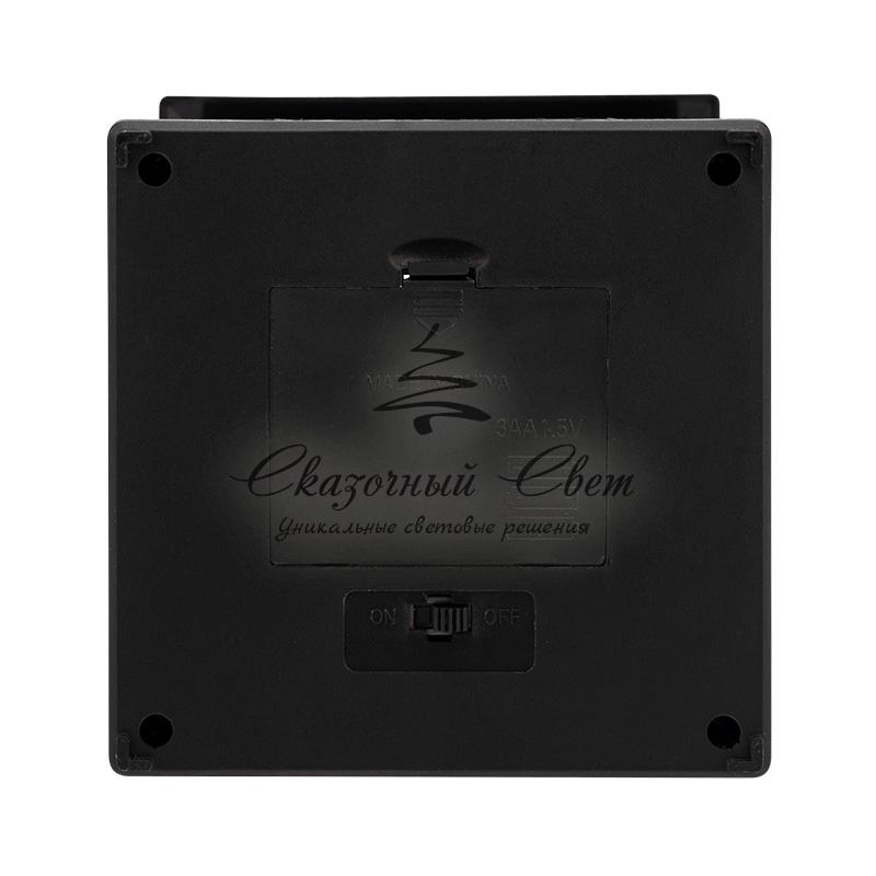 Декоративный фонарь 11х11х22,5 см, черный корпус, теплый белый цвет свечения с эффектом мерцания NEON-NIGHT - Image 8