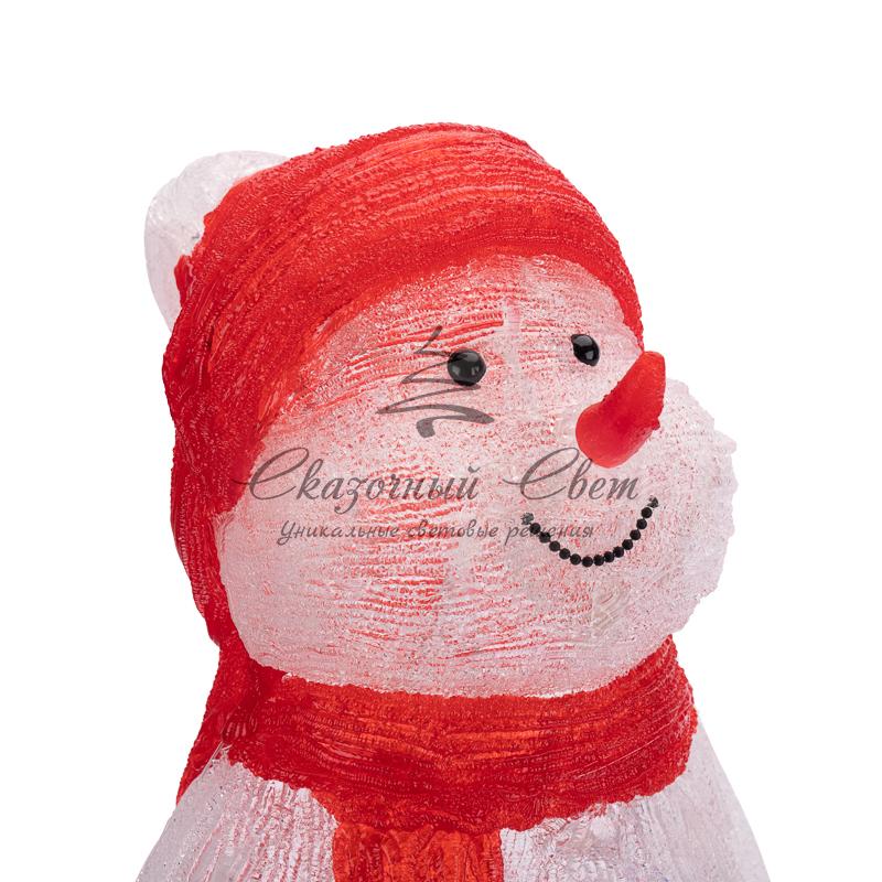 Акриловая светодиодная фигура «Снеговик в синих варежках» 31х25х59 см, IP65, понижающий трансформатор в комплекте NEON-NIGHT - Image 8