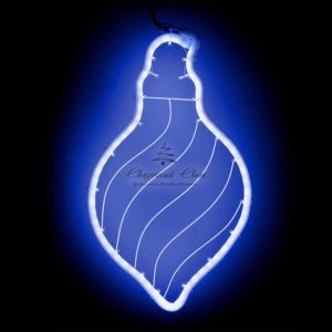 Светодиодная Фигура Шар 24 x 42 см Синяя, Гибкий Неон и Акрилайт, IP54