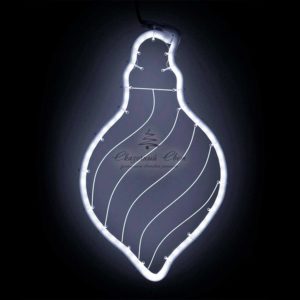 Светодиодная Фигура Шар 24 x 42 см Белая, Гибкий Неон и Акрилайт, IP54