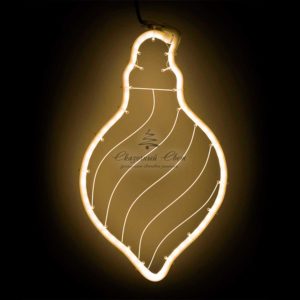 Светодиодная Фигура Шар 24 x 42 см Тепло-Белая, Гибкий Неон и Акрилайт, IP54