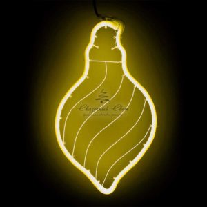 Светодиодная Фигура Шар 24 x 42 см Желтая, Гибкий Неон и Акрилайт, IP54