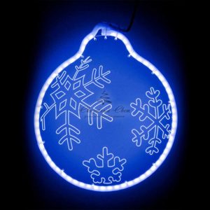 Светодиодная Фигура Шар 30 x 30 см Синяя, Гибкий Неон и Акрилайт, IP54