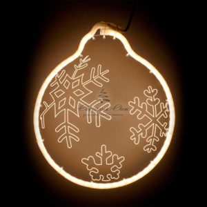 Светодиодная Фигура Шар 30 x 30 см Тепло-Белая, Гибкий Неон и Акрилайт, IP54