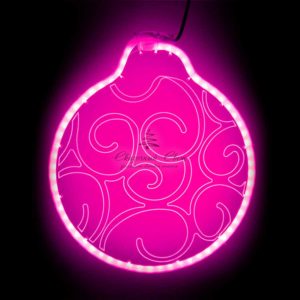 Светодиодная Фигура Шар 30 x 30 см Розовая, Гибкий Неон и Акрилайт, IP54