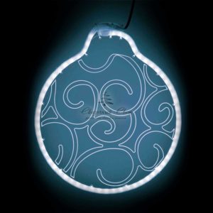 Светодиодная Фигура Шар 30 x 30 см Белая, Гибкий Неон и Акрилайт, IP54