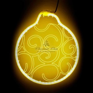 Светодиодная Фигура Шар 30 x 30 см Желтая, Гибкий Неон и Акрилайт, IP54