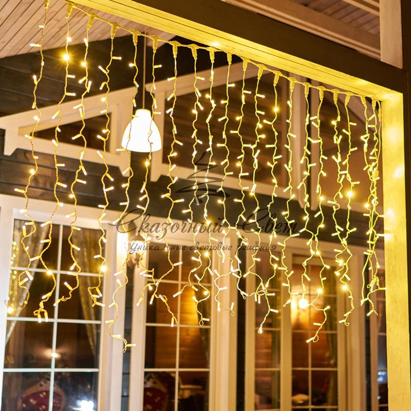 Гирлянда "Светодиодный Дождь" 2х1,5м, постоянное свечение, белый провод, 230 В, диоды ТЕПЛЫЙ БЕЛЫЙ - Image 9