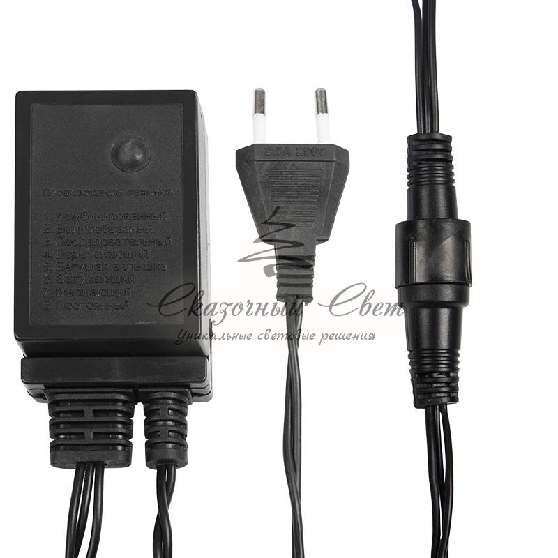 Гирлянда "Твинкл Лайт" 10 м, черный ПВХ, 100 диодов, цвет фиолетовый - Image 9