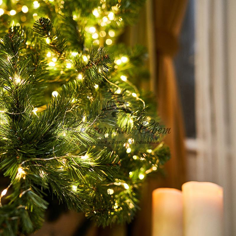 Гирлянда «Роса» с трансформатором 20 м, 200 LED, теплое белое свечение NEON-NIGHT - Image 9